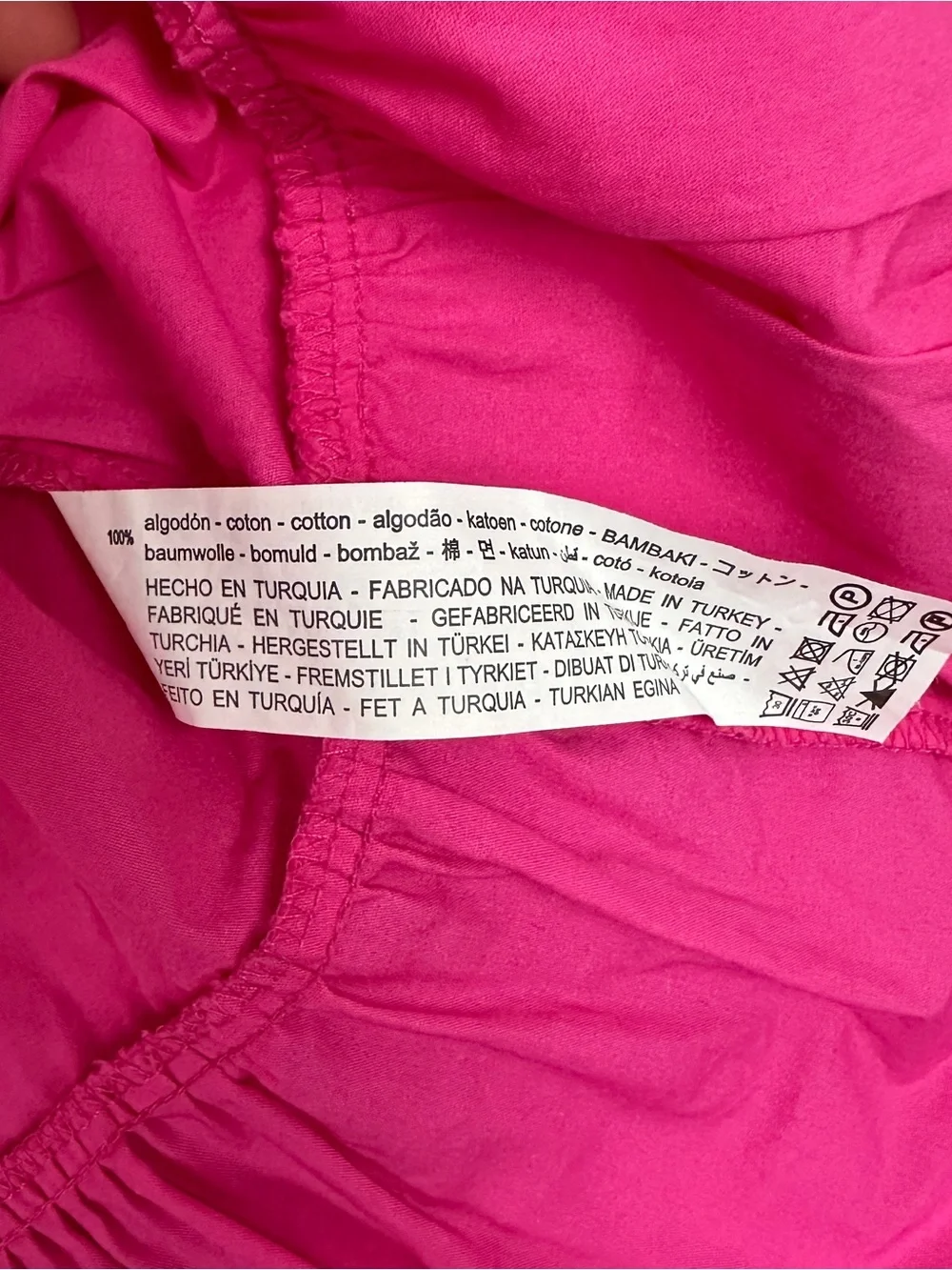 Zara Hot Pink Tiered Button Front  Shirt Dress